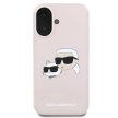 Karl Lagerfeld KLHMP16MSKCHPPLP iPhone 16 Plus 6.7" hardcase Silicone Double Heads Print MagSafe tok, rózsaszín