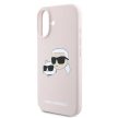 Karl Lagerfeld KLHMP16MSKCHPPLP iPhone 16 Plus 6.7" hardcase Silicone Double Heads Print MagSafe tok, rózsaszín