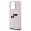 Karl Lagerfeld KLHMP16LSKCHPPLP iPhone 16 Pro 6.3" hardcase Silicone Double Heads Print MagSafe tok, rózsaszín