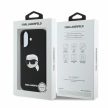 Karl Lagerfeld iPhone 16 6,1" KLHMP16SSKHPPLK hardcase Silicone KL Head Print MagSafe tok, fekete