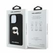 Karl Lagerfeld iPhone 16 Pro Max 6,9" KLHMP16XSKHPPLK hardcase Silicone KL Head Print MagSafe tok, fekete