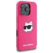 KARL LAGERFELD case IPHONE 16 Pro compatible with MagSafe KLHMP16LSCHPPLF (Sil Choupette Head Print) tok, rózsaszín