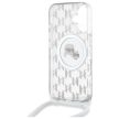 Karl Lagerfeld KLHMP16SHCKCKLCT iPhone 16 6.1" IML Crossbody Monogram Karl & Choupette Head MagSafe tok, átlátszó