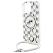 Karl Lagerfeld KLHMP16XHCKCKLCT iPhone 16 Pro Max 6.9" IML Crossbody Monogram Karl & Choupette Head MagSafe tok, átlátszó