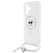 Karl Lagerfeld KLHMP16SHCCHNT iPhone 16, 6.1" IML Choupette Head & Cord Magsafe tok, átlátszó