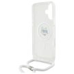 Karl Lagerfeld KLHMP16SHCCHNT iPhone 16, 6.1" IML Choupette Head & Cord Magsafe tok, átlátszó