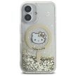 Hello Kitty HKHMP16SLGDIH iPhone 16 6.1", Liquid Glitter Fever MagSafe tok, fehér-arany