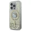 Hello Kitty HKHMP16LLGDIH iPhone 16 Pro, 6.3" tok, fehér-arany Liquid Glitter Fever MagSafe