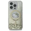 Hello Kitty HKHMP16LLGDIH iPhone 16 Pro, 6.3" tok, fehér-arany Liquid Glitter Fever MagSafe