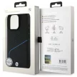 BMW BMHMP16X23RDCLK iPhone 16 Pro Max, 6.9" tok, fekete Sign Leather Textutok, piros And Line MagSafe