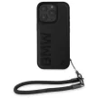 BMW BMHCP16X23RMRLK iPhone 16 Pro Max, 6.9" tok, fekete Signature Leather Wordmark Cord