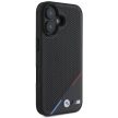 BMW BMHMP16M23PUPDK iPhone 16 Plus 6.7" tok, fekete M Perforated Tricolor Line MagSafe