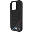 BMW BMHMP16L23PUPDK iPhone 16 Pro 6.3" tok, fekete M Perforated Tricolor Line MagSafe