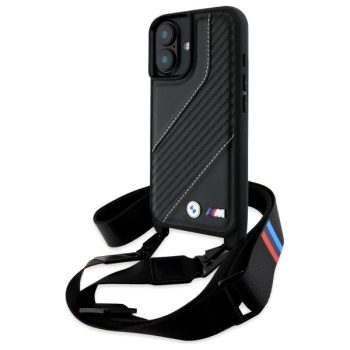   BMW BMHCP16M23PSCCK iPhone 16 Plus 6.7", tok, fekete M Edition Carbon Stripe & Strap