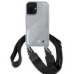 BMW BMHCP16S23PSCCG iPhone 16 6.1", tok, szürke hardcase M Edition Carbon Stripe & Strap