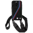 BMW BMHCP16L23PSVTK iPhone 16 Pro 6.3", tok, fekete M Edition Carbon Tricolor Lines & Strap