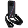 BMW BMHCP16L23PSVTK iPhone 16 Pro 6.3", tok, fekete M Edition Carbon Tricolor Lines & Strap