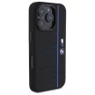 BMW BMHMP16X23SHEB iPhone 16 Pro Max, 6.9" tok, fekete Silicone Hexagon Blue Line MagSafe