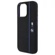 BMW BMHMP16X23SHEB iPhone 16 Pro Max, 6.9" tok, fekete Silicone Hexagon Blue Line MagSafe