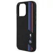 BMW BMHMP16L23SCUK iPhone 16 Pro 6.3", tok, fekete Silicone Cut Tricolor Lines MagSafe