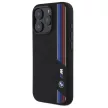 BMW BMHMP16X23SCUK iPhone 16 Pro Max, 6.9" tok, fekete Silicone Cut Tricolor Lines MagSafe
