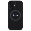 BMW BMHMP16S23SROK iPhone 16 6.1", tok, fekete M Silicone Printed Ring MagSafe