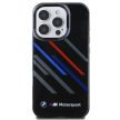 BMW BMHCP16L23HTRAK iPhone 16 Pro 6.3" hardcase Motosport IML Random Stripes tok, fekete