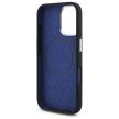 Mercedes MEHMP16S23SUMBK iPhone 16 6.1", tok, fekete Silicone tok, kék Stripe MagSafe