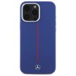 Mercedes MEHMP16X23SUMRV iPhone 16 Pro, Max 6.9" tok, kék hardcase Silicone tok, piros Stripe MagSafe