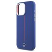 Mercedes MEHMP16X23SUMRV iPhone 16 Pro, Max 6.9" tok, kék hardcase Silicone tok, piros Stripe MagSafe