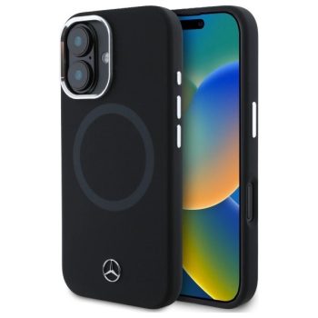   Mercedes MEHMP16S23SUTTK iPhone 16 6.1" tok, fekete hardcase Silicone Tonal Logo MagSafe