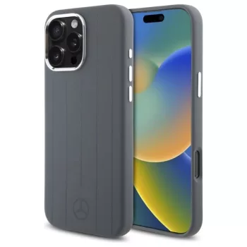   Mercedes MEHMP16X23SUVSA iPhone 16 Pro, Max 6.9" tok, szürke hardcase Silicone Vertical Tonal Stripes MagSafe