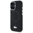 Lacoste LCHMP16SSMAK iPhone 16 6.1", tok, fekete Silicone Croco Logo MagSafe