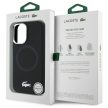 Lacoste LCHMP16SSMAK iPhone 16 6.1", tok, fekete Silicone Croco Logo MagSafe