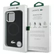 Lacoste LCHMP16XSMAK iPhone 16 Pro Max, 6.9" tok, fekete Silicone Croco Logo MagSafe