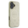 Guess case iPhone 16 6,1" GUHMP16SPSAPSMED tok, arany Saffiano Peony Classic Logo MagSafe