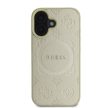 Guess case iPhone 16 6,1" GUHMP16SPSAPSMED tok, arany Saffiano Peony Classic Logo MagSafe