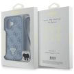 Guess GUHCP16SP4TDSCPB iPhone 16 6.1" Leather Metal Logo Strass Crossbody tok, kék