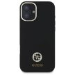 Guess GUHCP16SM4DGPK iPhone 16 6.1", tok, fekete Silicone Logo Strass 4G