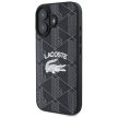 Lacoste LCHMP16SPIGK iPhone 16 6.1" tok, fekete Monogram Vintage Logo MagSafe