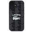 Lacoste LCHMP16SPIGK iPhone 16 6.1" tok, fekete Monogram Vintage Logo MagSafe