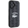 Lacoste LCHMP16SPIGK iPhone 16 6.1" tok, fekete Monogram Vintage Logo MagSafe