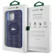 Lacoste HC IML Monogram tok, ezüst Croc Logo iPhone 16 Pro MagSafe tok, kék