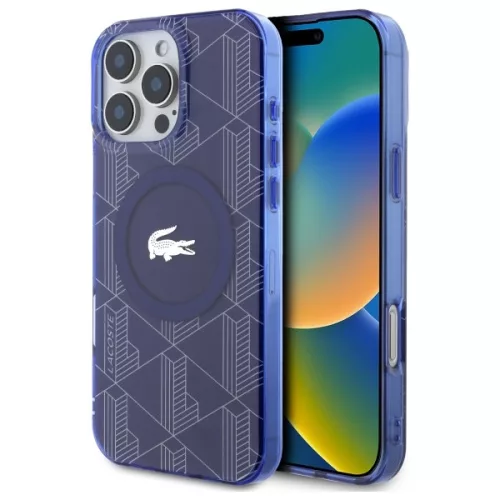 Lacoste LCHMP16XUBSV iPhone 16 Pro Max, 6.9" tok, kékhardcase IML Blend Monogram MagSafe