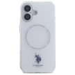 US Polo USHMP16SHOCLDPW iPhone 16 6.1" tok, fehér IML Ring MagSafe
