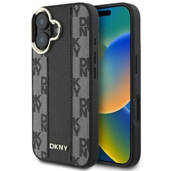   DKNY DKHMP16MPCPVSLK iPhone 16 Plus 6.7" tok, fekete Checketok, piros Pattern Magsafe