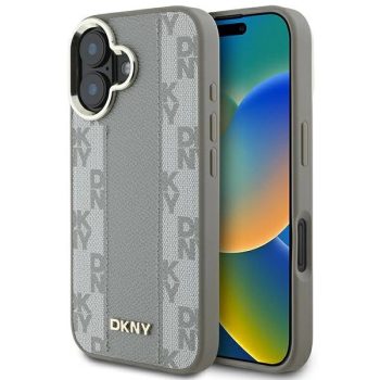   DKNY DKHMP16SPCPVSLE iPhone 16 6.1" tok, bézs hardcase Checketok, piros Pattern Magsafe