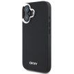 DKNY DKHMP16SPSCMCLK iPhone 16 6.1" tok, fekete Plain tok, ezüst Logo MagSafe