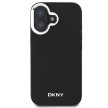 DKNY DKHMP16SPSCMCLK iPhone 16 6.1" tok, fekete Plain tok, ezüst Logo MagSafe