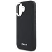 DKNY DKHMP16SPSCMCLK iPhone 16 6.1" tok, fekete Plain tok, ezüst Logo MagSafe